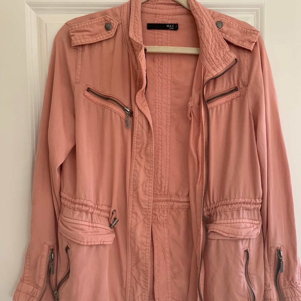 Pink / coral zipper jacket